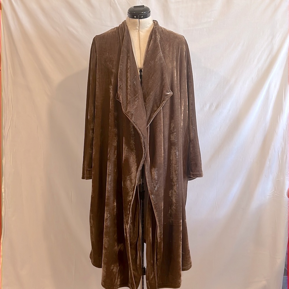 Velour Longline Cardigan